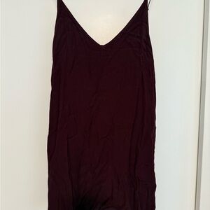 Wilfred Deep Plum V-Neck Silk-Feel Camisole